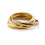 Silver and gold Russian wedding ring