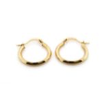 9ct yellow gold hoop earrings