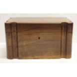 Victorian olive wood tea caddy