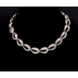 Modernist silver necklace