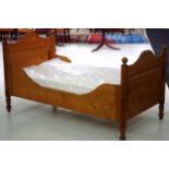 Antique pine sleigh bed