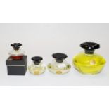 Four Art Nouveau Caron Baccarat French perfumes