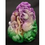 Chinese carved jade dragon figure