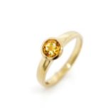 Citrine set 9ct yellow gold ring