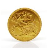 George V South African gold half sovereign