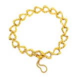 Yellow gold abstract bracelet