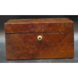 Early Victorian burr walnut vanity box