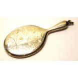 Miniature silver hand mirror