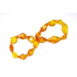 Faceted Baltic honey amber necklace