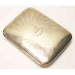 Edward VII sterling silver cigarette case