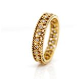 Diamond and yellow gold eternity ring
