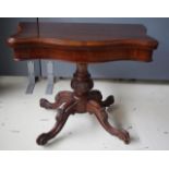 Victorian mahogany card table