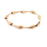 Modernist 9ct rose gold bracelet