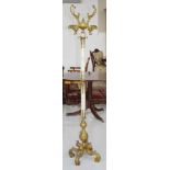 Italian gilt metal and alabaster coat / hat stand