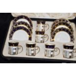 Antique Aynsley silver & ceramic coffee set