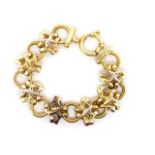 Two tone 18ct gold bracelet