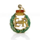 EIIR Enamel and yellow gold "Coronation" medal