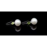 Semi baroque pearl drop earrings