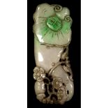 Chinese carved jade ruyi pendant