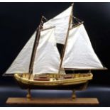 Timber model of a two mast boat