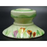 Clarice Cliff Bizarre 'Crocus' pattern candlestick