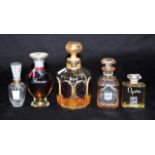 Five various vintage French perfume bottles