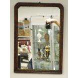 Mid 18th century red walnut framed mirror