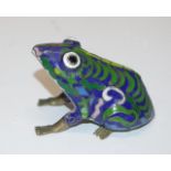 Chinese cloisonne frog ornament