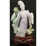 Chinese carved jade standing figure