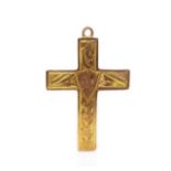 Antique Australian 9ct rose gold cross