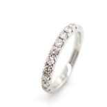 Diamond set 18ct white gold eternity ring