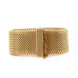 18ct yellow gold mesh bracelet