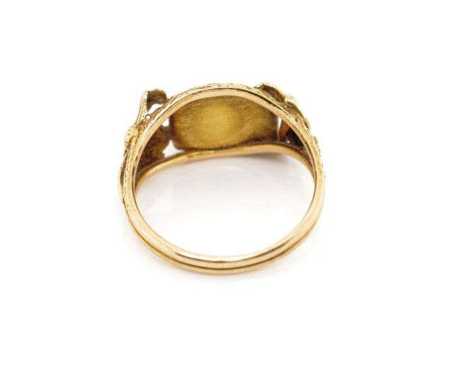 Antique yellow gold hinged flower ring - Image 5 of 6