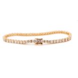 5.95ct Diamond and 18ct rose gold tennis bracelet