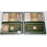 Two 1984 Australian one dollar banknotes & coins