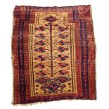 Old hand made Middle Eastern wool rug