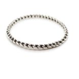 A heavy silver "chain" bangle