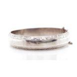 Sterling silver hinged bangle