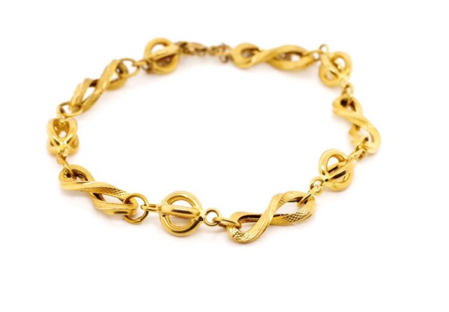 18ct yellow gold fancy link bracelet