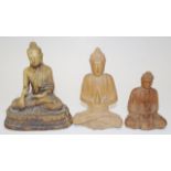 Three various Oriental seated Buddha figures