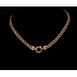 9ct yellow gold double chain link necklace