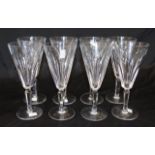 Eight Waterford crystal"Sheila" champagne glasses
