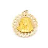 10ct yellow gold Madonna pendant