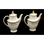 Pair Royal Doulton 'Belmont' coffee pots