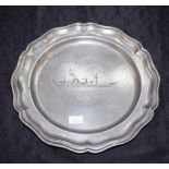 Lloyd Triestino shipping line pewter plate