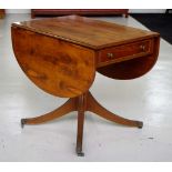 Regency style walnut Pembroke table