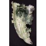 Chinese carved green & white stone cabbage