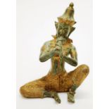 Thai bronze seated Deity figure