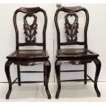 Pair of Chinese side chairs