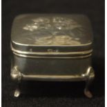 Edward VII sterling silver ring box